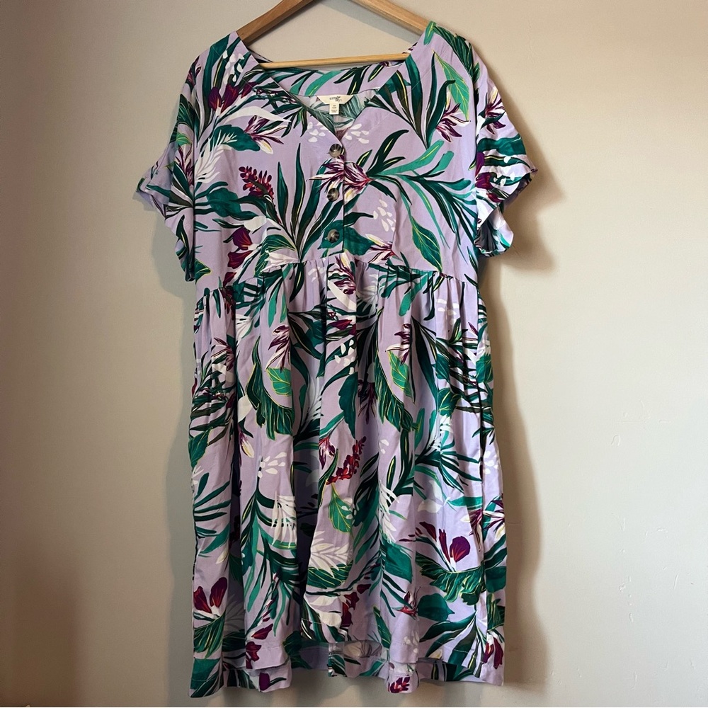 Terra & Sky Purple Floral Mini Dress